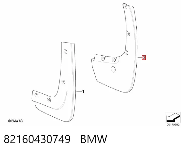 Protetores de lama traseiros, kit BMW X6 E72