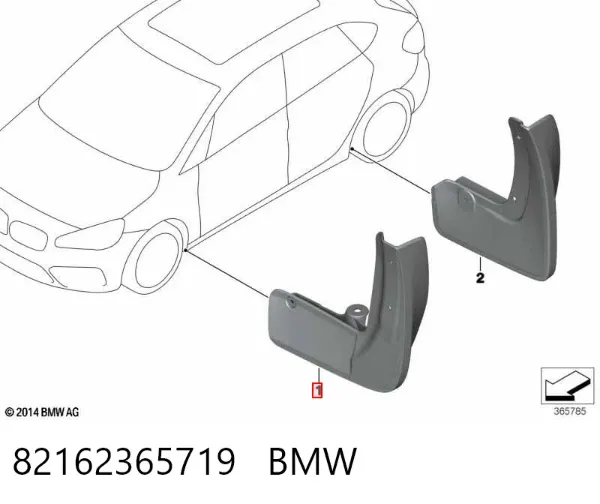 Protetores de lama dianteiros, kit BMW X1 F48
