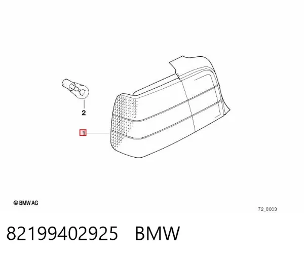 Lanterna traseira direita 82199402925 BMW