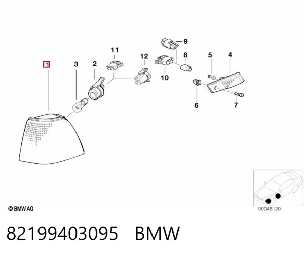 Pisca-pisca esquerdo 82199403095 BMW