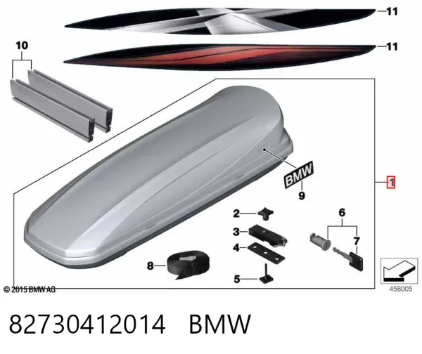 Porta-malas do teto 82730412014 BMW