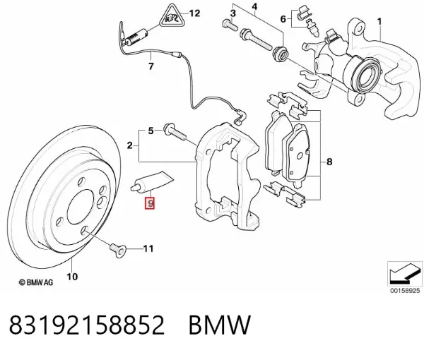 Lubrificante dos sistemas de frenagem 83192158852 BMW