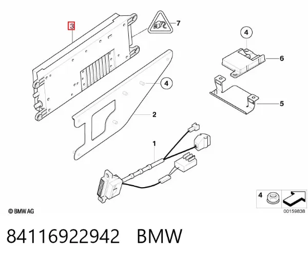 Unidade de controlo de telefone 84116922942 BMW