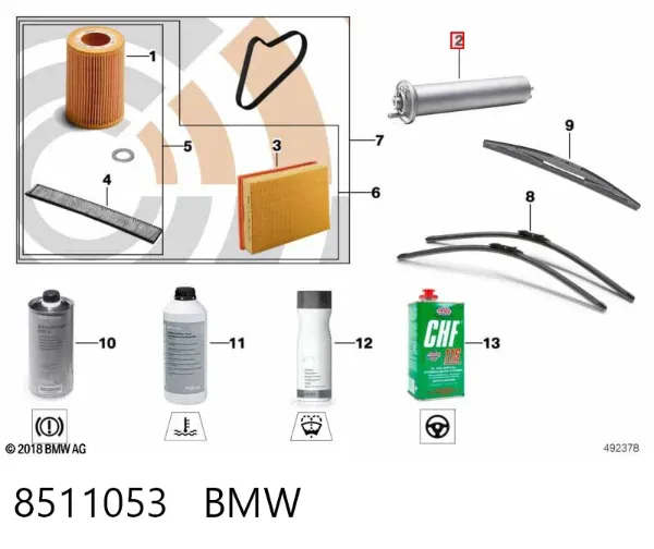 Filtro de combustível 8511053 BMW