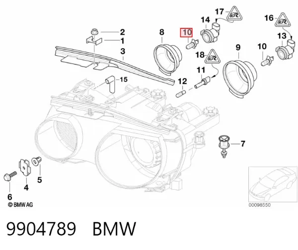 Lâmpada de xénon 9904789 BMW