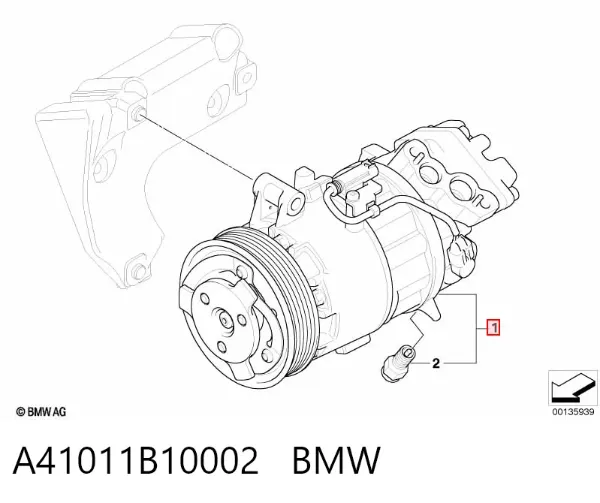 Compressor de aparelho de ar condicionado A41011B10002 BMW