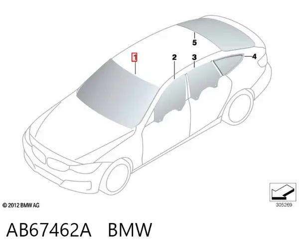 Pára-brisas AB67462A BMW