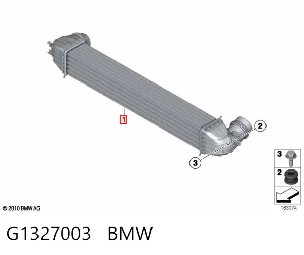 Radiador de intercooler G1327003 BMW