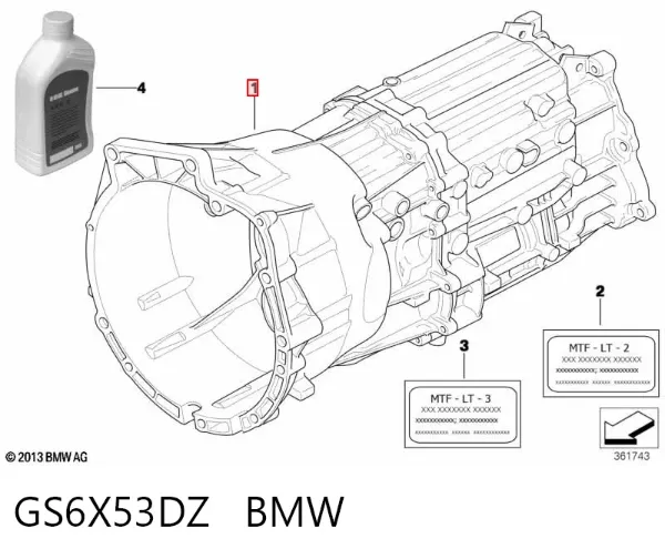 Caixa de Mudança montada (caixa mecânica de velocidades) GS6X53DZ BMW