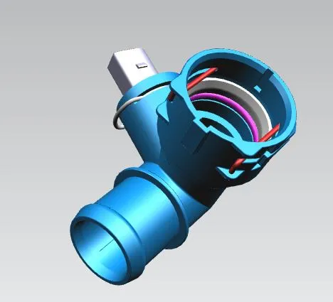 Flange do sistema de esfriamento (união em T) 5Q0122291AK VAG