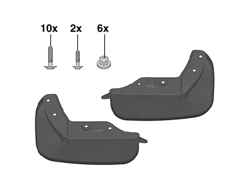 Protetores de lama dianteiros, kit Audi Q3 8UB, 8UG