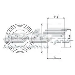 Rolo parasita da correia do mecanismo de distribuição de gás Mazda 323 BA