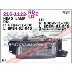 Luz esquerda 8DBW51040 Mazda