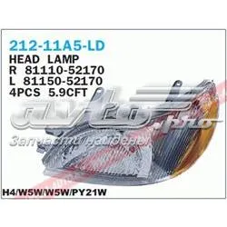 Luz esquerda 8115052170 Toyota