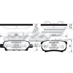 Sapatas do freio traseiras de disco SP2111 Sangsin