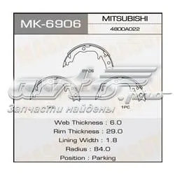 Sapatas do freio de estacionamento MK6906 Masuma