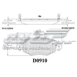 Sapatas do freio dianteiras de disco CMX910 Friction Master