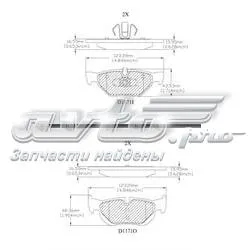 Sapatas do freio traseiras de disco MKD1171 Friction Master