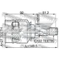 Junta homocinética interna dianteira Opel Corsa X15