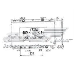 Radiador de esfriamento de motor PL011251 Koyorad