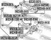 Bloco silencioso de amortecedor traseiro Ford Focus 2 DA, FFS, DS