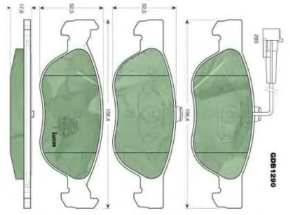 Sapatas do freio dianteiras de disco 9951243 Fiat/Alfa/Lancia