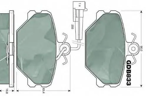 Sapatas do freio dianteiras de disco 5888781 Fiat/Alfa/Lancia