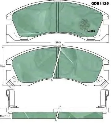 Sapatas do freio dianteiras de disco MR389544 Mitsubishi