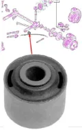 Bloco silencioso de viga traseira (de plataforma veicular) Audi 80 89, 89Q, 8A