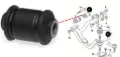 Bloco silencioso dianteiro do braço oscilante superior Volkswagen Transporter 70B, 70C, 7DB, 7DK, 70J, 70K, 7DC, 7DJ