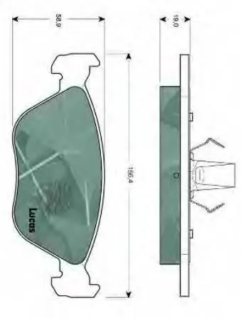 Sapatas do freio dianteiras de disco 9948845 Fiat/Alfa/Lancia