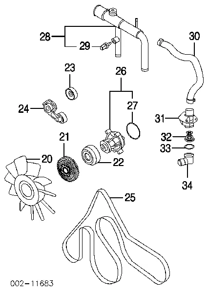 Acoplamento viscoso de ventilador de esfriamento Ford Explorer 