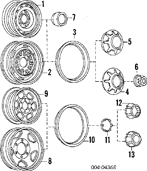 Coberta de disco de roda MB255711 Chrysler