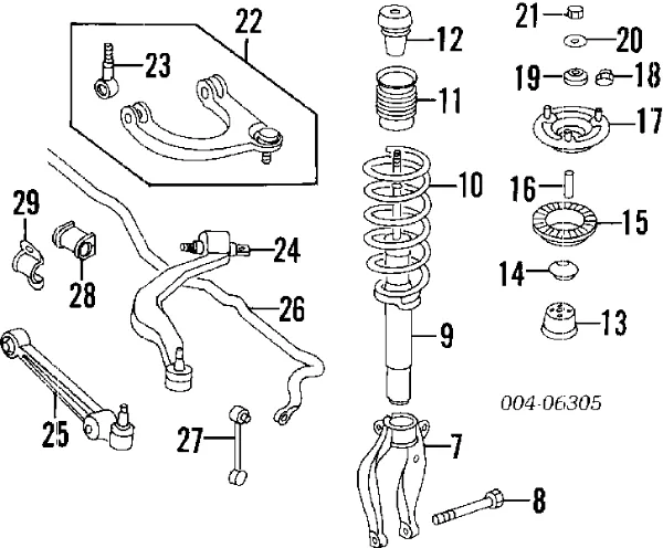 Bota de proteção de amortecedor dianteiro MB864911 Chrysler