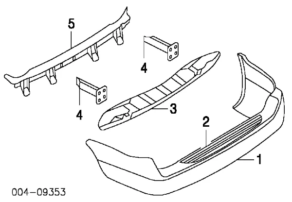 Reforçador do pára-choque traseiro Chrysler Voyager III