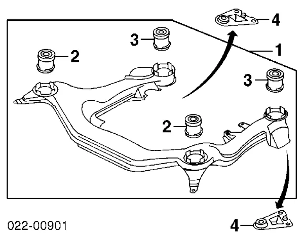 Viga de suspensão dianteira (plataforma veicular) Audi A6 4B2, 4B4