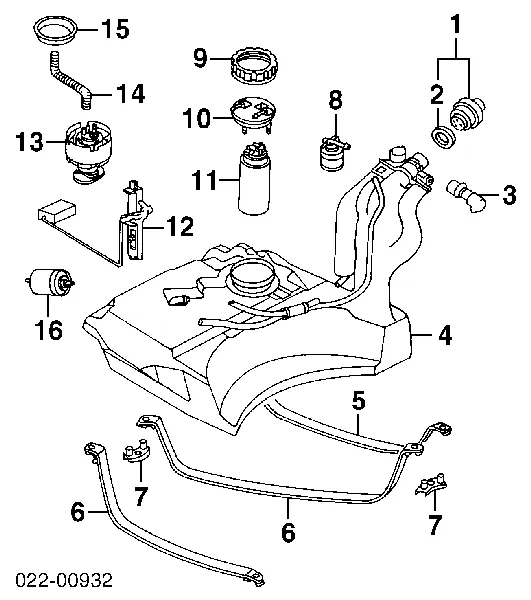 Sensor do nível de combustível no tanque Audi A4 8D2