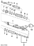 Cremalheira da direção Audi A8 4D2, 4D8