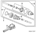 Bota de proteção interna de junta homocinética do semieixo dianteiro Audi 100 44, 44Q
