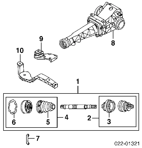 Acoplamento elástico do veio de transmissão Audi A6 C6