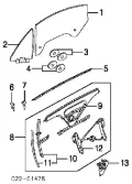 Motor de acionamento de vidro da porta dianteira direita Audi TT 8N9