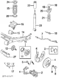 Suporte do freio traseiro direito Volkswagen Polo 6KV2