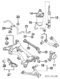 Coxim pneumático (suspensão de lâminas pneumática) do eixo traseiro Audi A6 4B5, 4B6