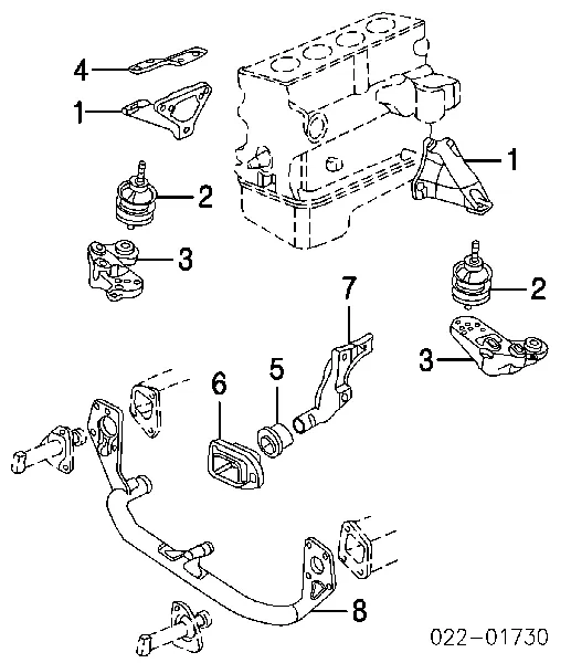 Coxim (suporte) dianteiro de motor Audi A4 8EC