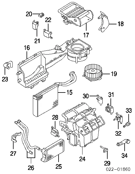 Sensor de temperatura de ar no salão Audi A6 4B5, 4B6