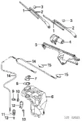 Motor de limpador pára-brisas do pára-brisas Audi A8 4E2, 4E8