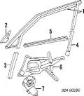Motor de acionamento de vidro da porta dianteira esquerda BMW 7 E32