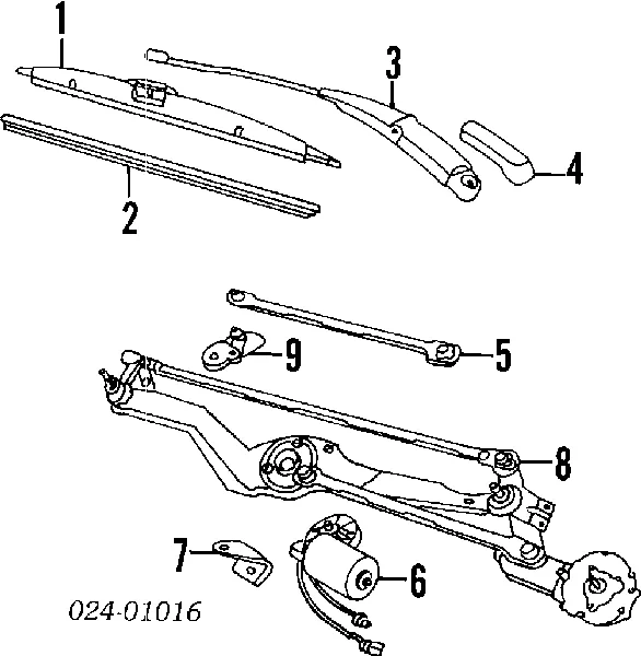 Trapézio de limpador pára-brisas BMW 5 E34