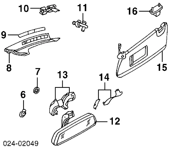 Espelho de salão interno BMW 5 E34