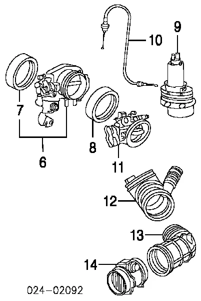 Cano derivado de ar do medidor de consumo do ar 1740073 BMW